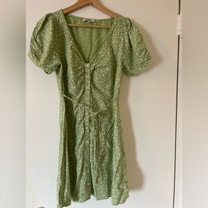 Madewell Olive Floral Dress